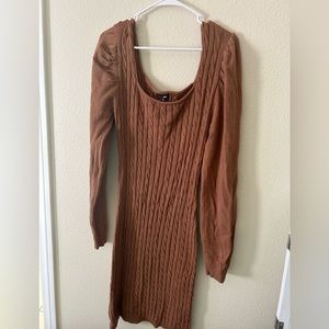 Tan sweater dress